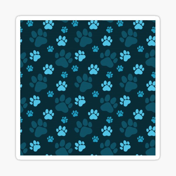 Item preview, Blue cat paw pattern designed and sold by IoanaHraball.