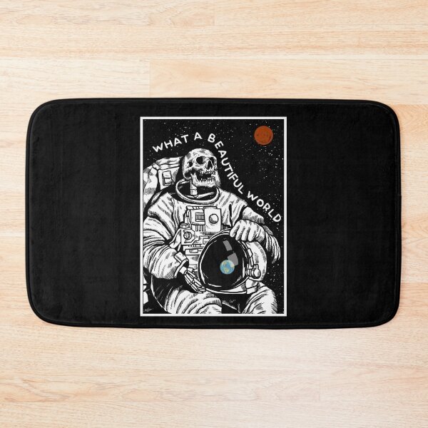 Item preview, What A Beautiful World Mars Skeleton Astronaut designed and sold by Funny Shirts Matter.