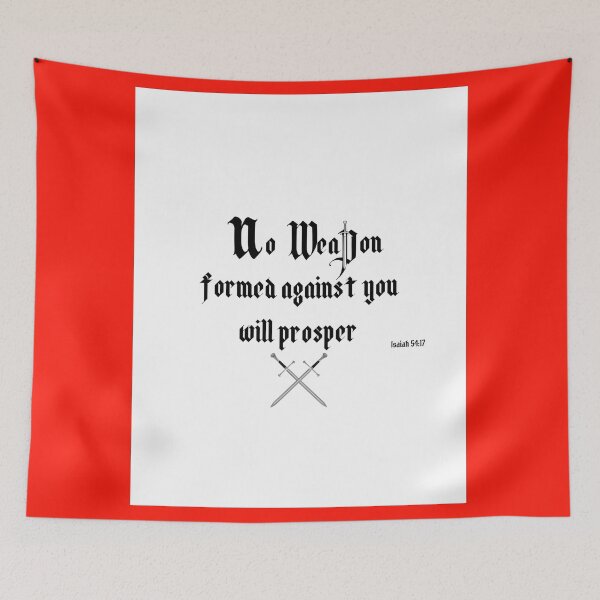 Item preview, No Weapon Formed Against You - bible verse designed and sold by Ceramic Scripture.