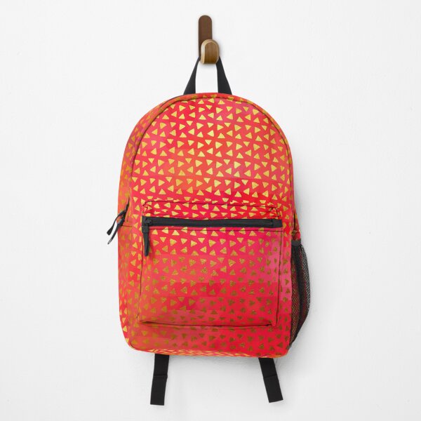Item preview, Geometry II, golden triangles over colourful chevron pattern designed and sold by Glimmersmith.