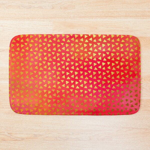Item preview, Geometry II, golden triangles over colourful chevron pattern designed and sold by Glimmersmith.
