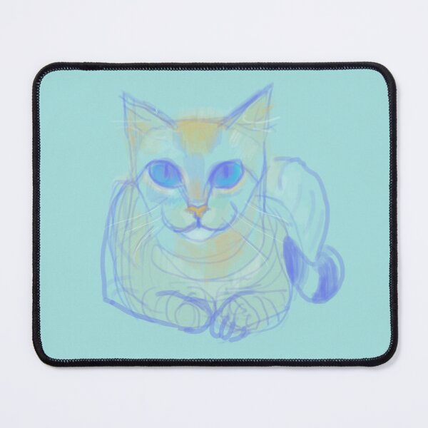 Artikelvorschau, Künstlerische Malerei der siamesischen Katze mit blauen Augen entworfen und verkauft von PeckoBird.
