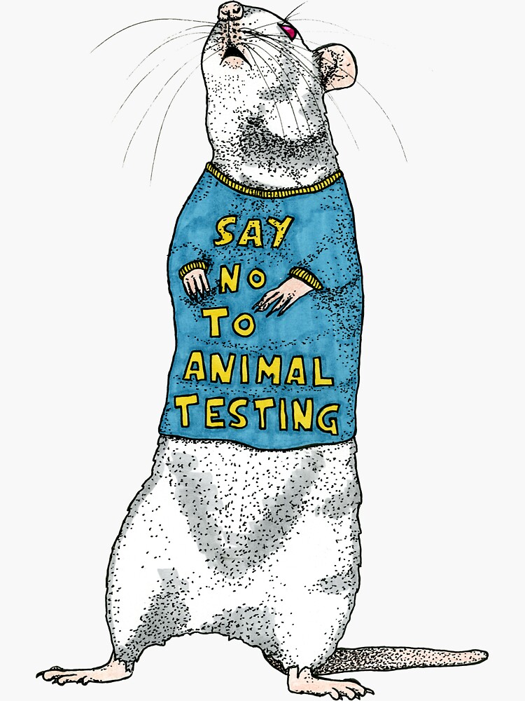 "Say No To Animal Testing" Sticker for Sale by Drenedragon | Redbubble