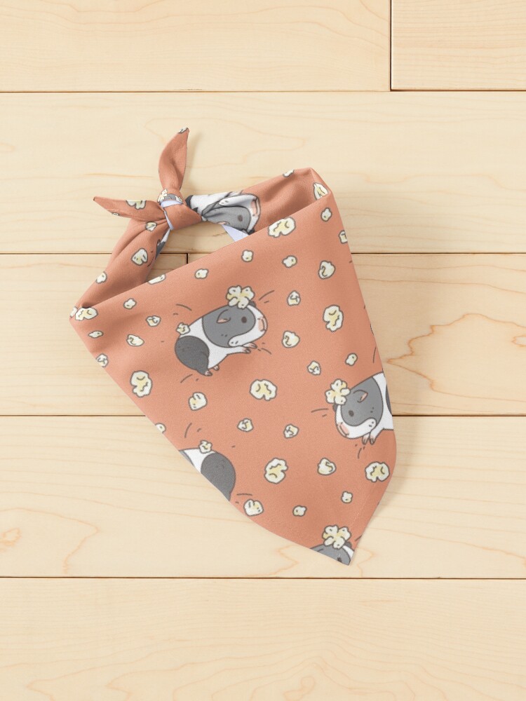 Alternate view of Guinea pig pattern, popcorning Pet Bandana