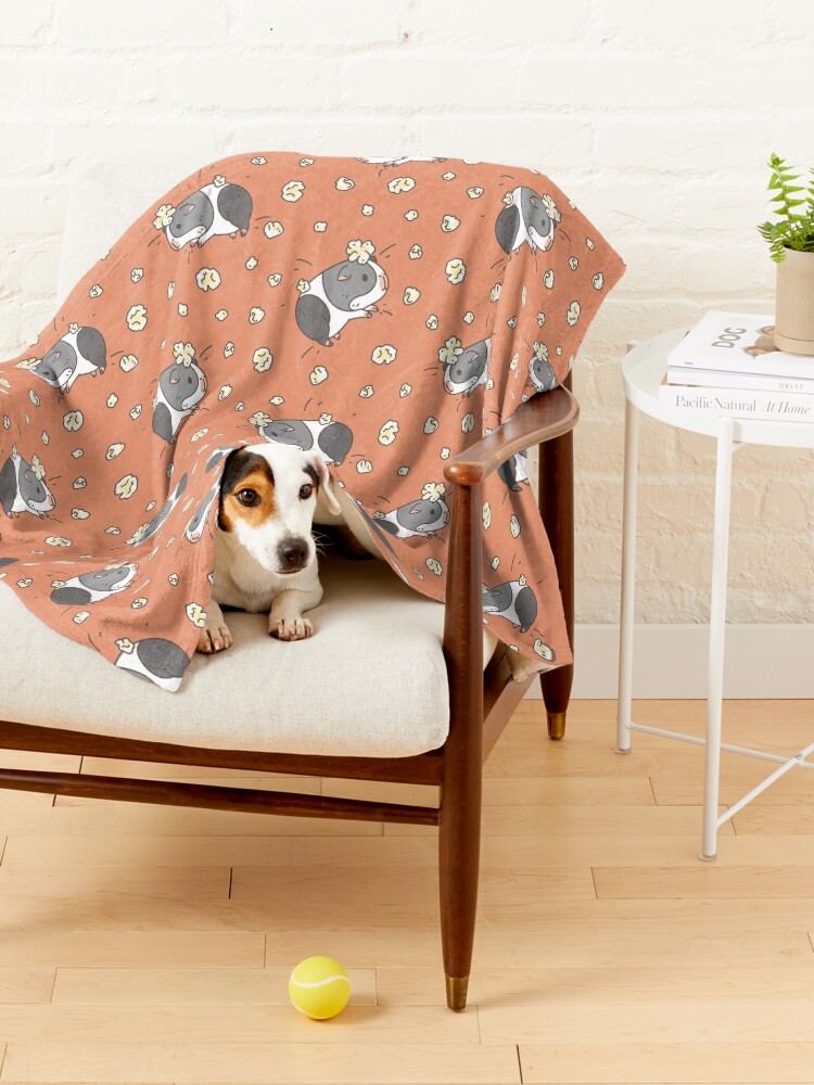 Alternate view of Guinea pig pattern, popcorning Pet Blanket