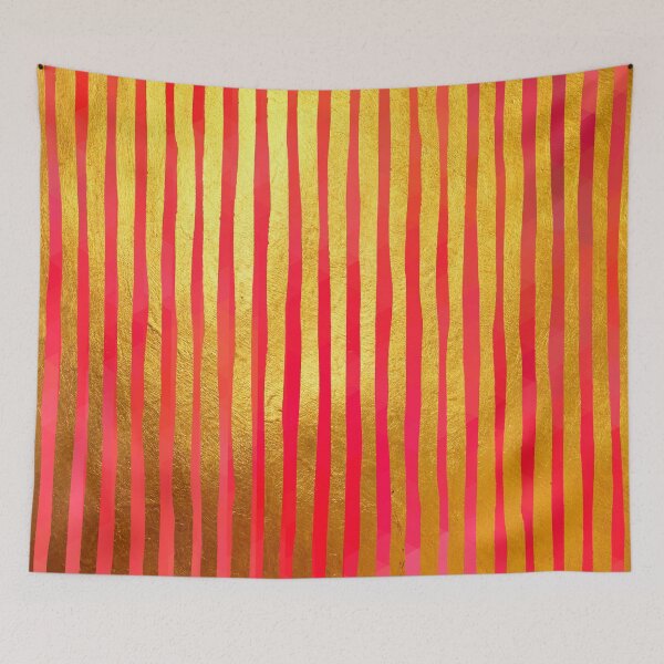 Item preview, Gilded Cage II gilt gold foil stripes over designed and sold by Glimmersmith.