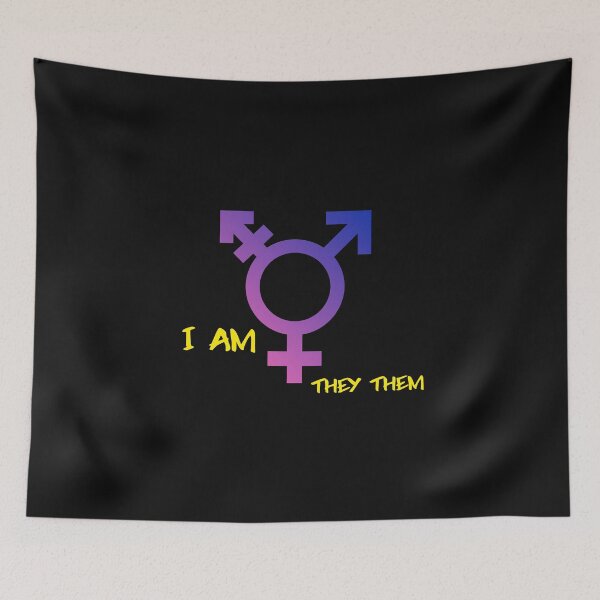 Item preview, I am they them non binary pride designed and sold by ArtMeetsPizza.