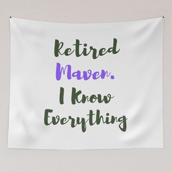 Item preview, Retired Maven. I Know Everything - Funny Yiddish Phrases designed and sold by MikeMargolisArt.