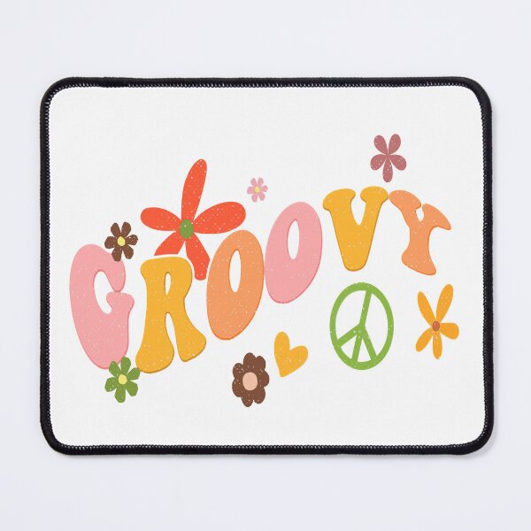Item preview, Retro groovy design with flowers and a peace sign designed and sold by Becky Hunter.