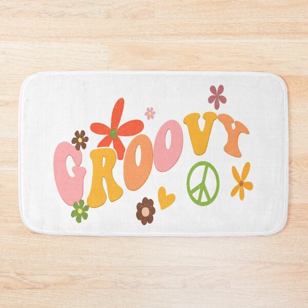 Item preview, Retro groovy design with flowers and a peace sign designed and sold by Becky Hunter.