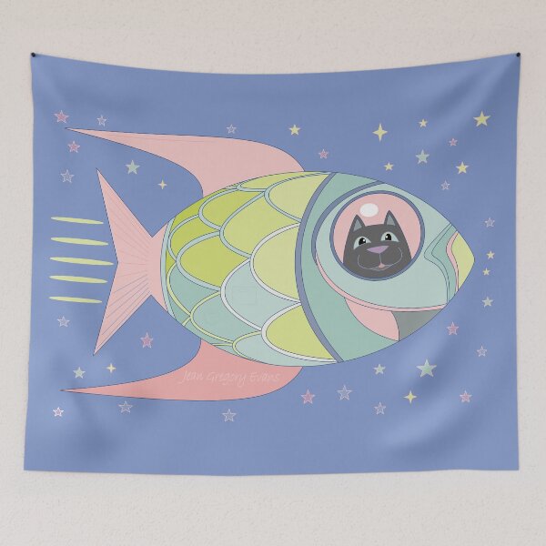 Item preview, PILOT PET  IN FISH-SHAPED ROCKETSHIP designed and sold by Jean Gregory Evans.