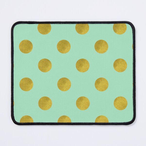 Item preview, Classic pattern with faux Gold foil polka dots on mint green designed and sold by Glimmersmith.