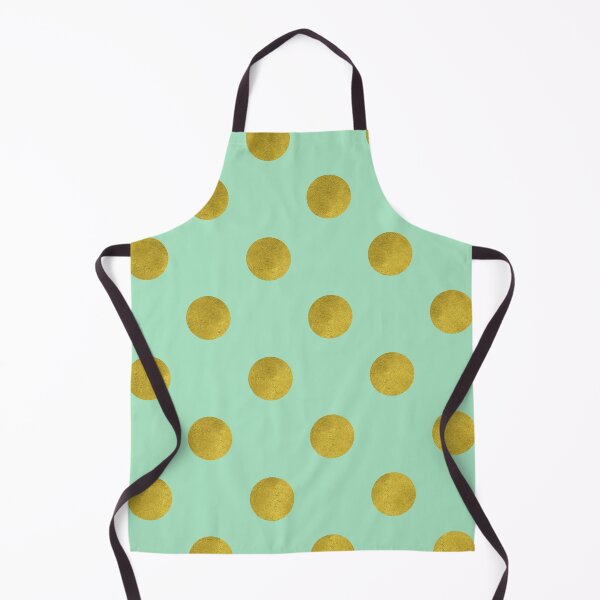 Item preview, Classic pattern with faux Gold foil polka dots on mint green designed and sold by Glimmersmith.