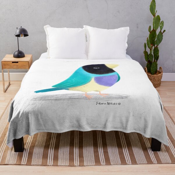 Item preview, Blue Gouldian Finch Bird designed and sold by julianamotzko.