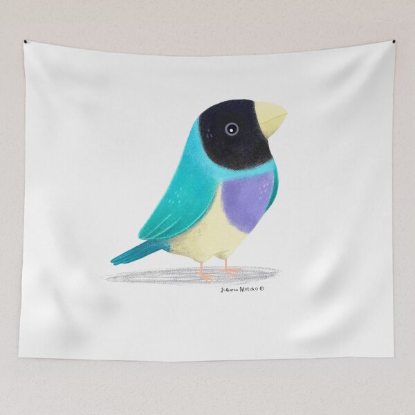 Item preview, Blue Gouldian Finch Bird designed and sold by julianamotzko.