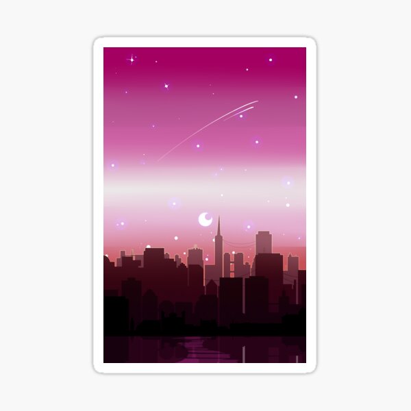 Lesbian Pride Cityscape Sticker