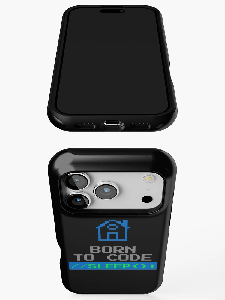Thumbnail 3 of 4, iPhone Case, Computer Geek Born To Code //Sleep designed and sold by ComputerGeeksTs.