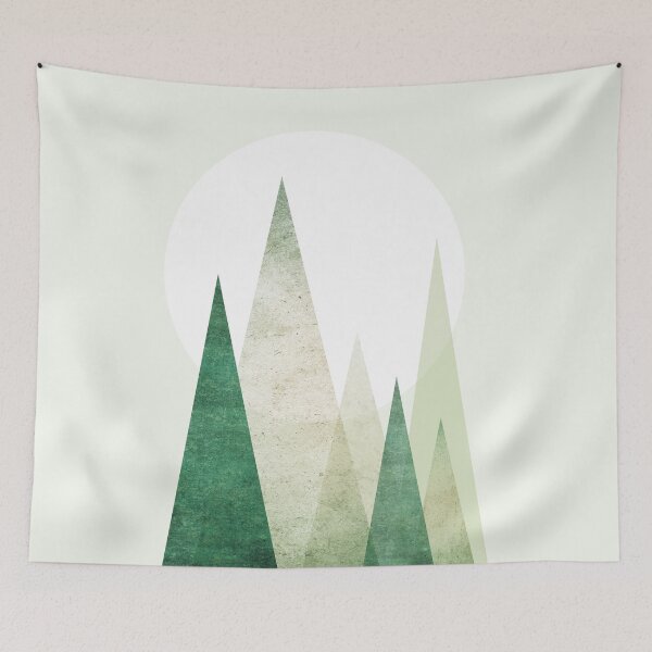 Item preview, Scandi Green Mountain Range designed and sold by UrbanEpiphany.