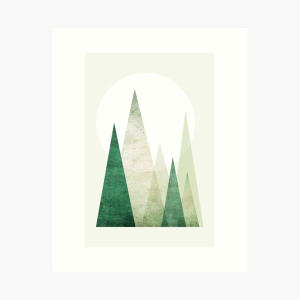 Item preview, Scandi Green Mountain Range designed and sold by UrbanEpiphany.