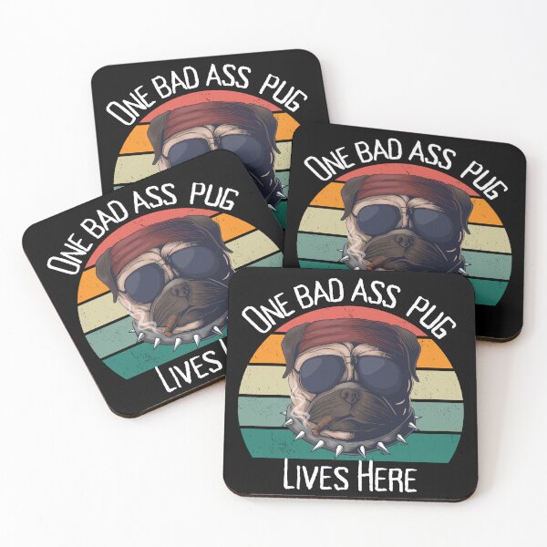 Item preview, MerchHaus - One Bad Ass Pug Lives Here Pet Design  designed and sold by MerchHaus.