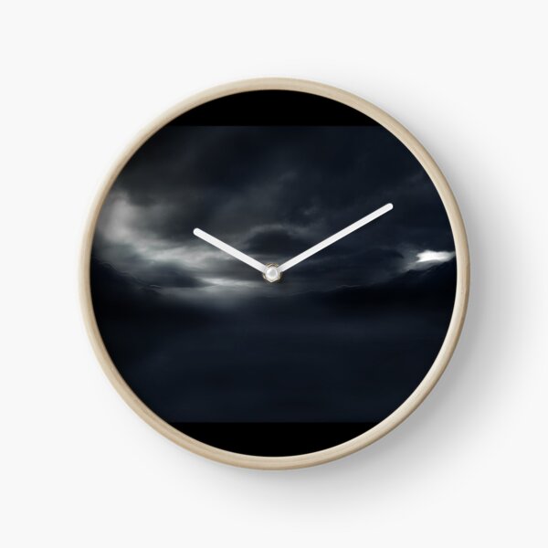 Dark Landscape (Digital Landscape Illustration.) Clock