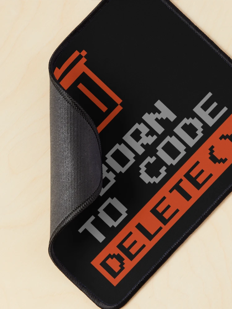 Thumbnail 2 of 5, Mouse Pad, Computer Geek Born To Code Delete designed and sold by ComputerGeeksTs.