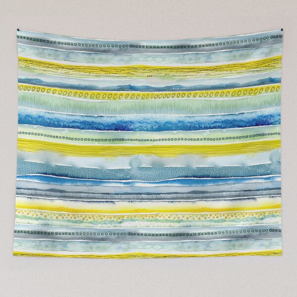 Item preview, Sandy Beach Abstract Watercolour Art designed and sold by CDS-AbstractArt.