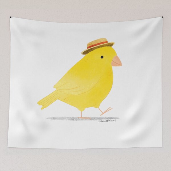 Item preview, Yellow Canary Bird with hat designed and sold by julianamotzko.