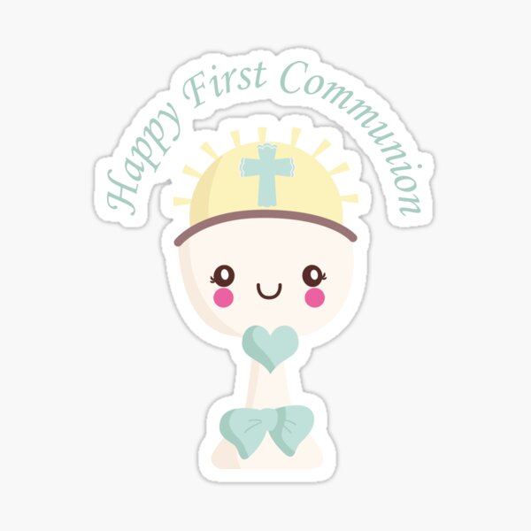 3.5cm/4.5cm My first communion Sticker Boy Girl Mi primera comunión First  Holy Communion