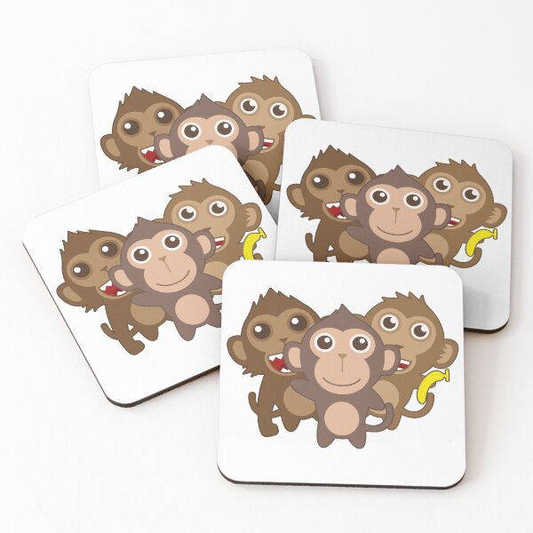 Item preview, three brother monkeys with smile001 designed and sold by Maoklee.