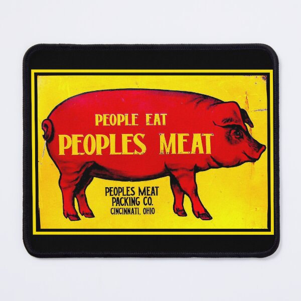 Item preview, PEOPLES MEAT: Vintage Abattoir Advertising Print designed and sold by posterbobs.