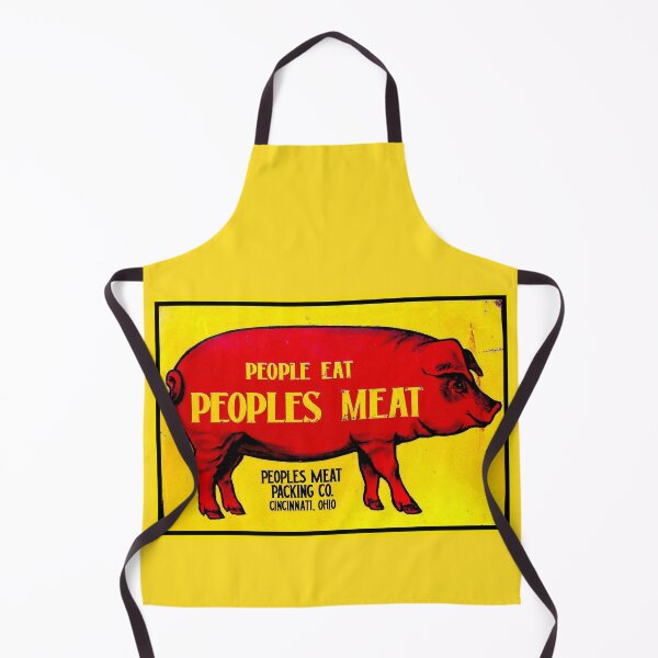 Item preview, PEOPLES MEAT: Vintage Abattoir Advertising Print designed and sold by posterbobs.