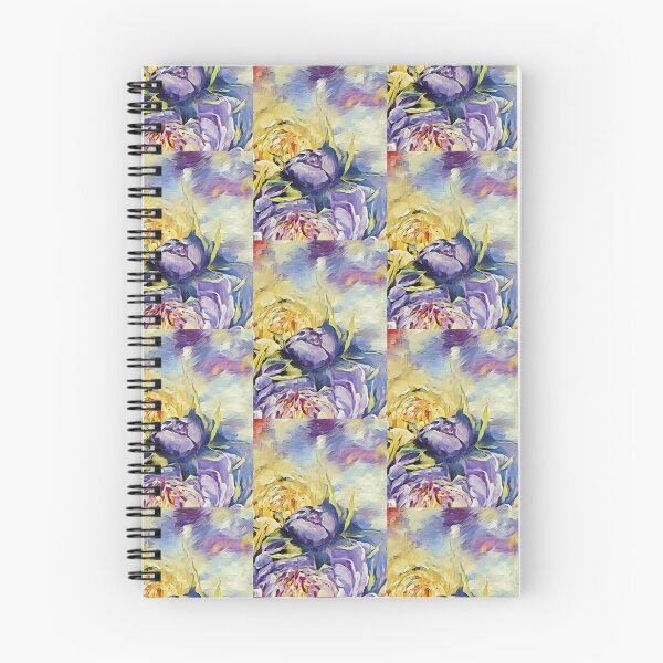 Item preview, Composition with flowers Blue, Yellow  and purple pattern designed and sold by MariDaniArt.