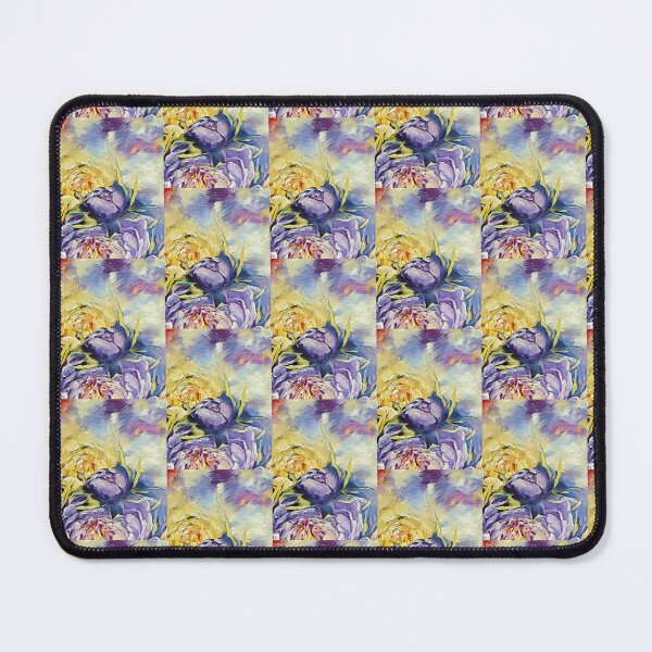 Item preview, Composition with flowers Blue, Yellow and purple pattern designed and sold by MariDaniArt.