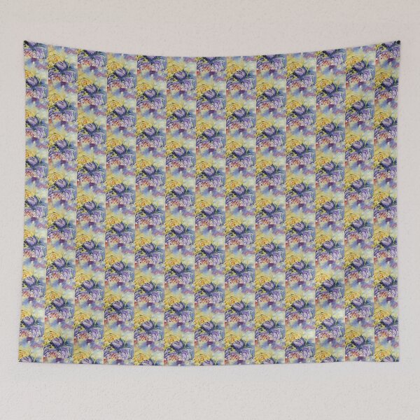 Item preview, Composition with flowers Blue, Yellow  and purple pattern designed and sold by MariDaniArt.