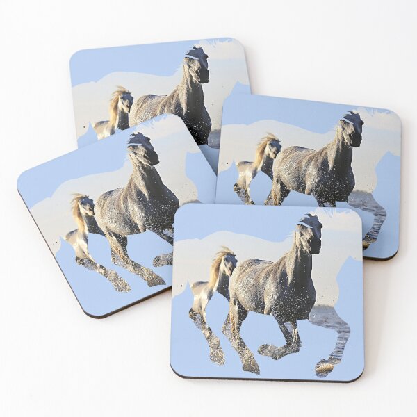 Item preview, Horses Running in Water in Silhouette designed and sold by No1Equestrian.