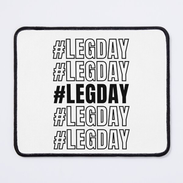 Item preview, Leg Day Repeated Text Black - Funny Gym designed and sold by GymWearDepot.