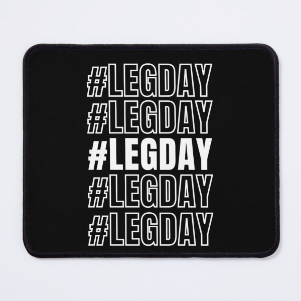 Item preview, Leg Day Repeated Text White - Funny Gym designed and sold by GymWearDepot.