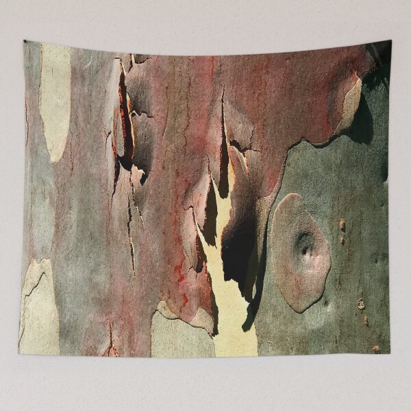 Item preview, Exquisite Dark Reds And Green Tree Bark Art designed and sold by DEC02.
