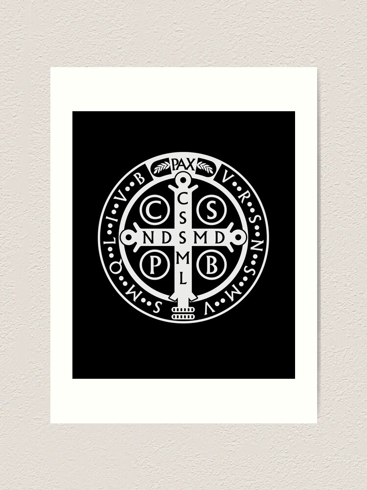 St Benedict Medal Back Catholic Art Print for Sale by ThirdFall