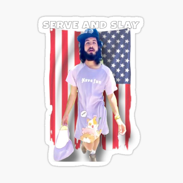serve and slay drew Sticker