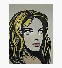 Young woman in a comic style Photographic Print