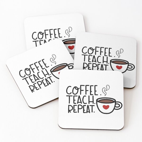 Item preview, coffee teach repeat designed and sold by saramostafaart.
