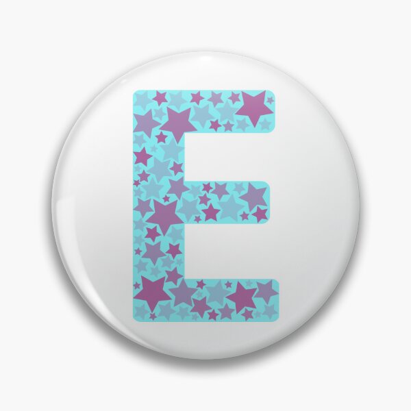 Item preview, Large Starry Blue Letter E With Purple Stars designed and sold by debmund.