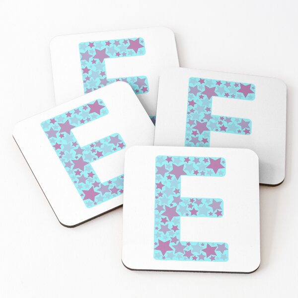 Item preview, Large Starry Blue Letter E With Purple Stars designed and sold by debmund.