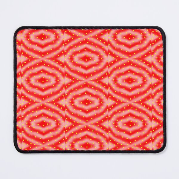Item preview, Red and Pink Tie Dye Bullseye with Gold Stars, Repeating Pattern designed and sold by Nicolette Olivier.