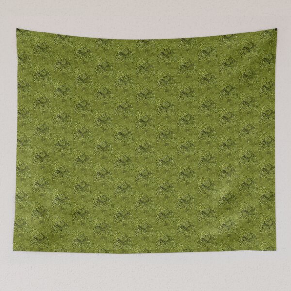 Item preview, Composition with green flowers Green Yellow bright pattern designed and sold by MariDaniArt.
