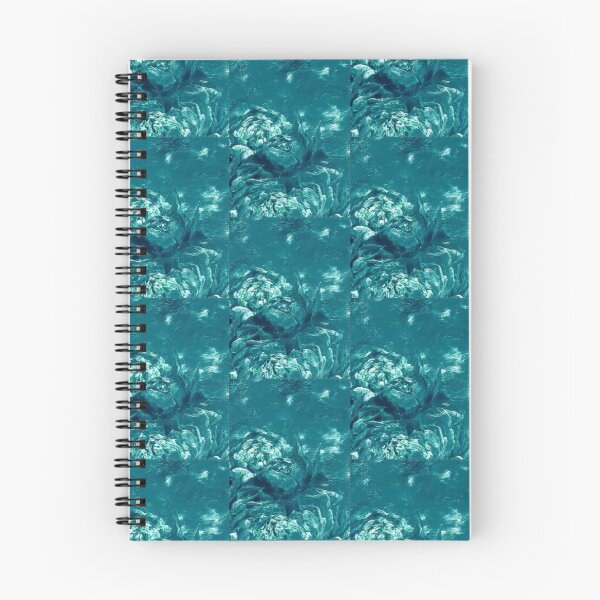 Item preview, Composition with turquoise flowers Turquoise blue pattern designed and sold by MariDaniArt.