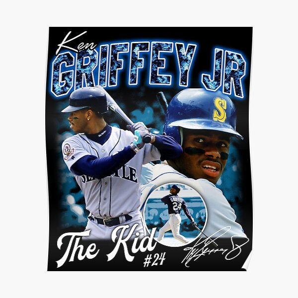 Original Ken Griffey Jr The Kid Baseball Legend Signature Vintage Retro 80s  90s Bootleg Rap Style