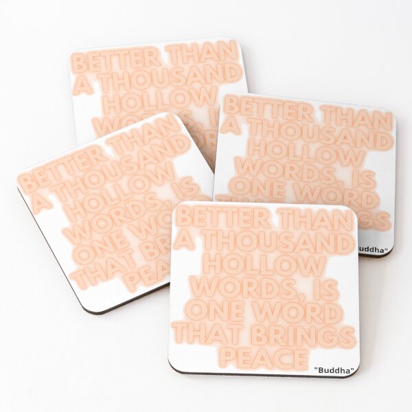 Item preview, Better than a thousand hollow words, is one word that brings peace designed and sold by SuperMerchMan.